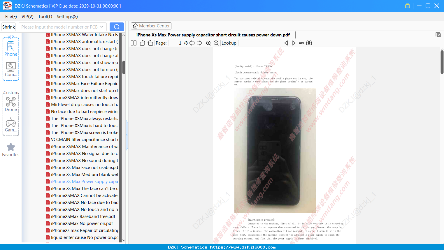 IPhone Xs Max Power Supply Capacitor Short Circuit Causes Power Down